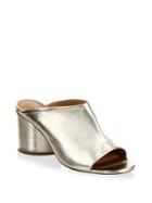 Robert Clergerie Mid-heel Leather Mules