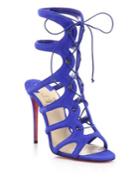 Christian Louboutin Amazoulo Suede Lace-up Sandals