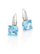 John Hardy Classic Chain Diamond, Blue Topaz & Sterling Silver Drop Earrings