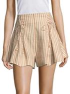 Zimmermann Painted Heart Lace-up Shorts