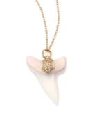 Jacquie Aiche Shark Tooth, Diamond & 14k Yellow Gold Capped Pendant Necklace