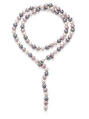 Majorica 10mm Multicolor Round Pearl & Sterling Silver Strand Necklace/35