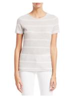 Saks Fifth Avenue Collection Striped Featherweight Cashmere Tee