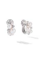 David Yurman Pearl Pave Diamonds & Pearl Cluster Earrings