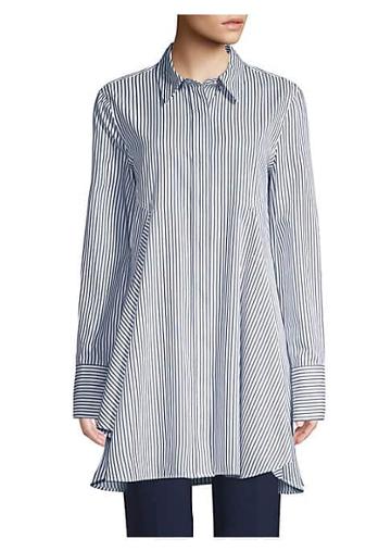 Donna Karan New York Striped Tunic Shirt