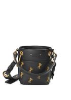Chloe Small Little Horses Embroidered Leather Bucket Bag