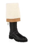 Stuart Weitzman Renata Shearling-lined Leather Knee-high Boots