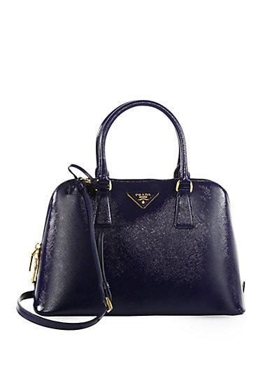 Prada Saffiano Vernice Small Promenade Bag