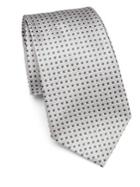 Giorgio Armani Silver Graphic Dot Tie
