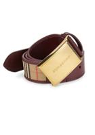 Burberry Charles Check Leather Belt