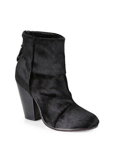 Rag & Bone Classic Newbury Pony Hair Ankle Boots