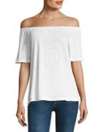 Sundry Heathered Off-the-shoulder Top