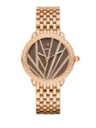 Michele Watches Serein Mid City Lights Rose Goldtone Stainless Steel Bracelet
