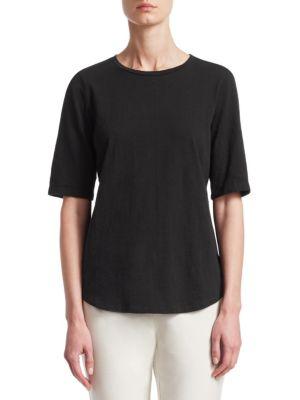 Eileen Fisher, Plus Size Half-sleeve Cotton Top