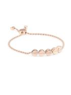 Monica Vinader Diamond & 18k Rose Gold Linear Bead Friendship Bracelet