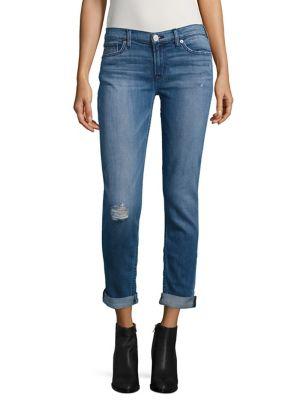 Hudson Tally Distressed Cropped Skinny Jeans
