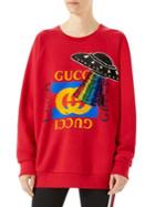 Gucci Oversize Sequin-detail Logo Sweatshirt