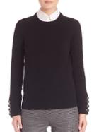 Michael Kors Collection Button-cuff Cashmere Pullover