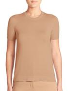 Akris Short-sleeve Cashmere Knit Pullover