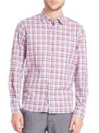 Saks Fifth Avenue Collection Button-front Checked Shirt