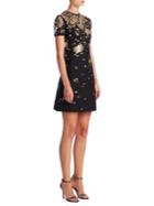 Valentino Embellished Short-sleeve Dress