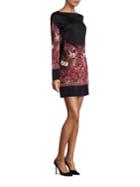 Versace Collection Long-sleeve Printed Jersey Dress