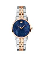 Movado Classic Rose Gold & Stainless Steel Bracelet Watch