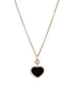 Chopard Happy Hearts Diamond & Black Onyx Pendant Necklace