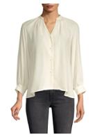 Frame Silk Raglan Button-down Shirt