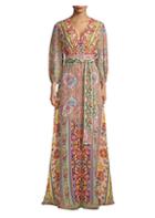 Etro Ribbon Floral Sequence Gown