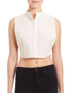 Kendall + Kylie St. Tropez Cropped Tuxedo Top
