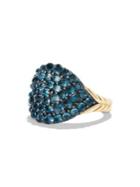 David Yurman Osetra Pinky Ring With Hampton Blue Topaz And 18k Gold
