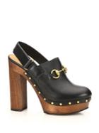 Gucci Amstel Leather Slingback Clogs