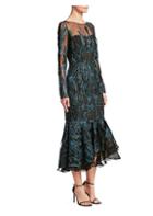 David Meister Embroidered Fishtail Dress