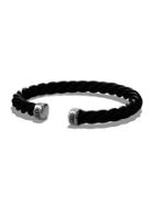 David Yurman The Cable Sterling Silver & Leather Cuff Bracelet