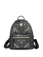 Mcm Stark M Stud Small Coated Canvas Backpack