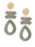 Nest Gray Mother-of-pearl Clip-on Earrings