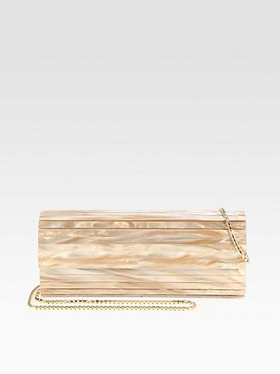 Jimmy Choo Sweetie Petrol Acrylic Clutch