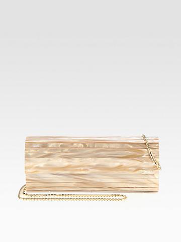 Jimmy Choo Sweetie Petrol Acrylic Clutch
