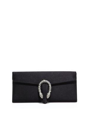 Gucci Satin & Crystal Clutch
