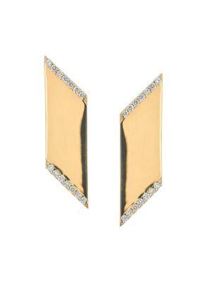Lana Jewelry Vanity Expose Diamond & 14k Yellow Gold Stud Earrings