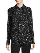 Donna Karan New York Confetti-print Silk Shirt