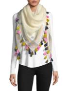 Tory Burch Embroidered Wool Scarf