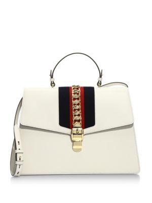 Gucci Maxi Sylvie Leather Top Handle Bag