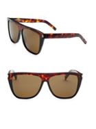 Saint Laurent Oversized Tortoiseshell Sunglasses