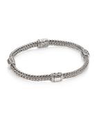 John Hardy Classic Chain Extra Small Hammered Four Station Bracelet