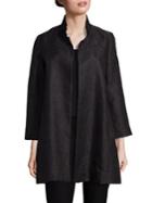 Eileen Fisher Jacquard Stand Collar Jacket