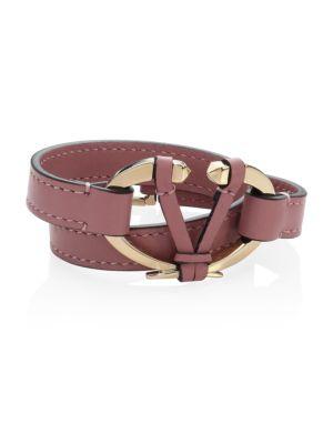 Valentino Garavani Rivet Leather Bracelet