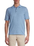 Saks Fifth Avenue Collection Heathered Cotton Polo