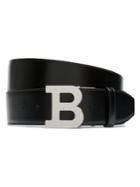 Bally Wide B Buckle Leather Belt